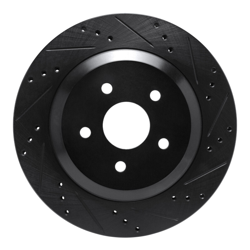 Ford Freestar Brake Rotor (1) - Rear Right - R1 Concepts - Drilled & Slotted - Black - `04-`07